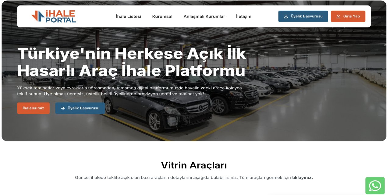 Hasarlı Araçlarda Yeni Dönem:  İhale Portal Hayata Geçti