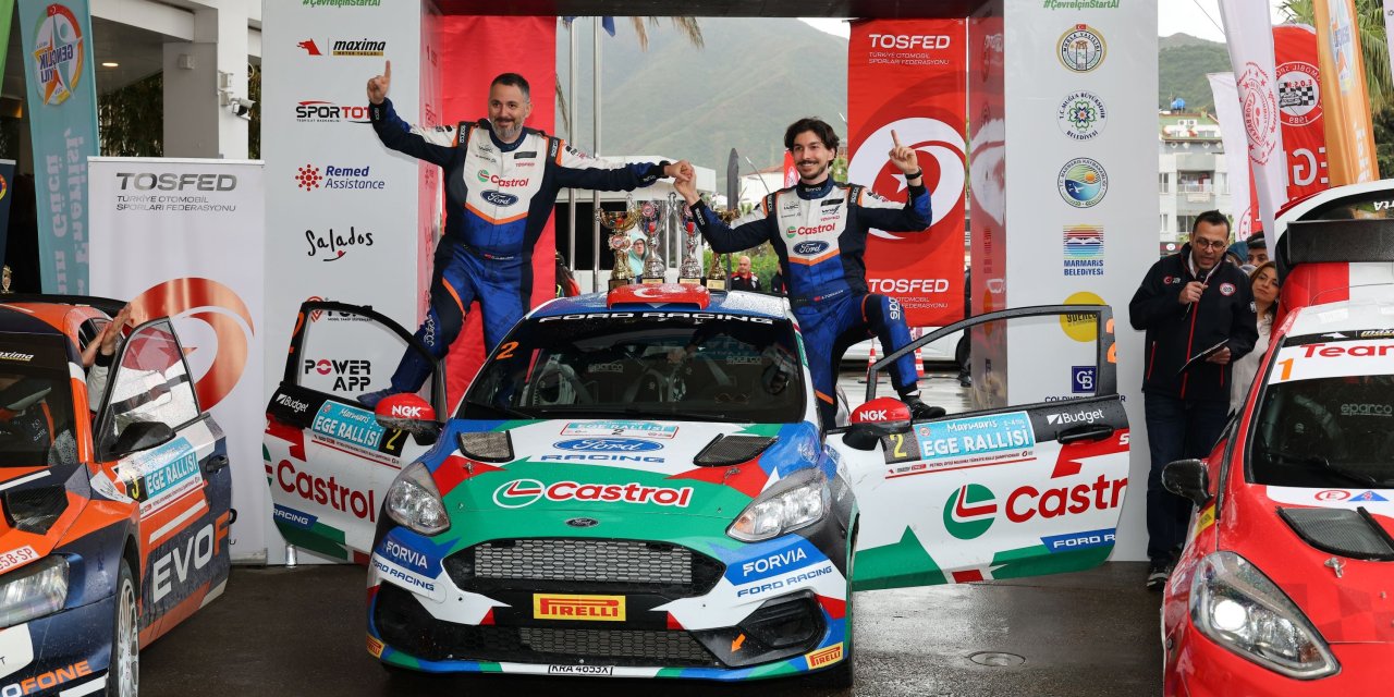 Ege Rallisi'nde yağmur altında Ali Türkkan zaferi