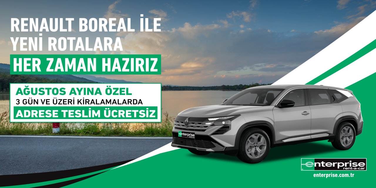 Enterprise, Renault Boreal kiralamalarını adresinize getirecek